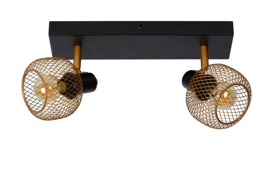 Lucide MAREN - Ceiling spotlight - 2xE14 - Matt Gold / Brass - off